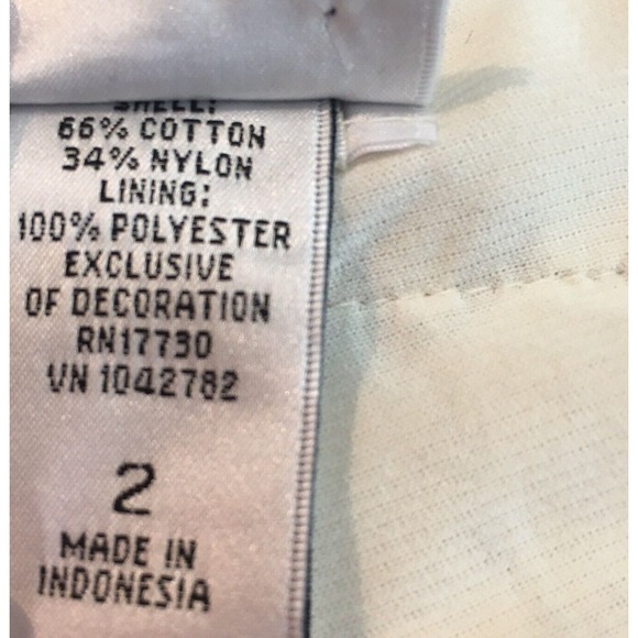 ISAAC MIZRAHI For Target Sz 2 A-Line Tan Cream Eyelet Floral Skirt W/ Pockets - Picture 7 of 12